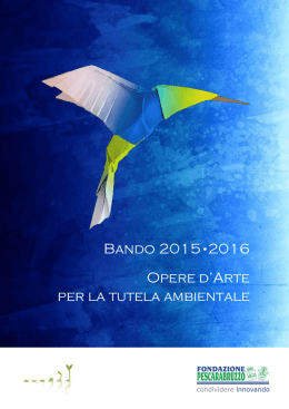 Bando 2015 2016 Opere d`Arte per la tutela ambientale