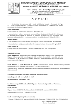 AVVISO Iscrizioni a.s. 2016-2017 - IC Mignano