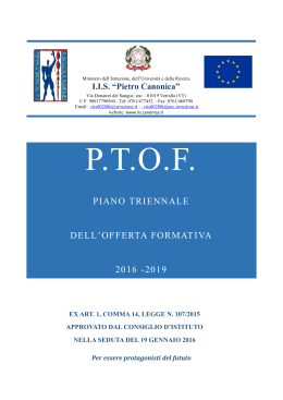 piano triennale dell`offerta formativa 2016 -2019