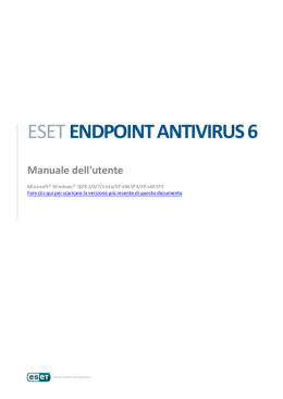 ESET Endpoint Antivirus 6 Manuale dell`Utente