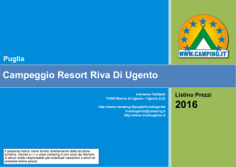 Listino Prezzi Campeggio Resort Riva Di Ugento