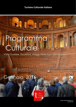 scarica il programma - Turismo Culturale Italiano