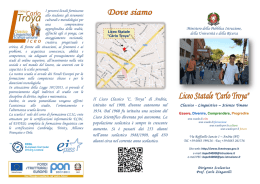 Brochure - Liceo Statale CARLO TROYA ….. "Essere, Divenire