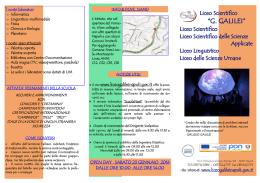 Scarica Brochure - Liceo Scientifico "Galileo GALILEI" Napoli