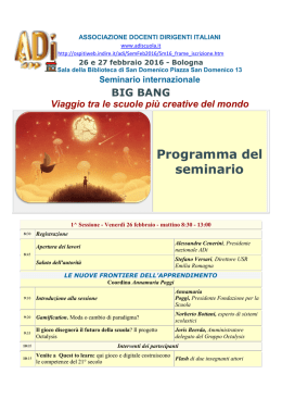 Programma del seminario - Ufficio Scolastico Regionale Piemonte