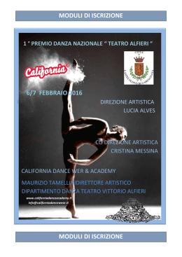 1 &deg; premio danza nazionale &ldquo; teatro alfieri &ldquo;