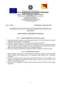 contratto collettivo integrativo 2015-2016