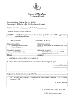 Si pubblica la graduatoria provvisoria relativa ai contributi integrativi