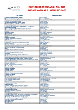 ELENCO RESPONSABILI ASL TO3 AGGIORNATO AL 21 GENNAIO