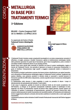 metallurgia di base per i trattamenti termici