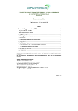 PIANO TRIENNALE PER LA PREVENZIONE DELLA CORRUZIONE