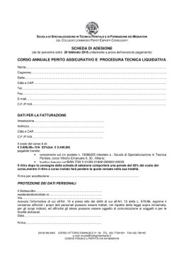 scheda d`iscrizione - Collegio Lombardo Periti Esperti Consulenti