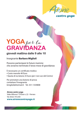 Yoga in gravidanza - Airone Centro Yoga