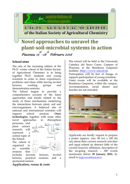 Novel approaches to unravel the plant-soil-microbial