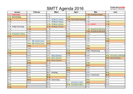 Veranstaltungs & Jahreskalender 2016 der IG SMTT