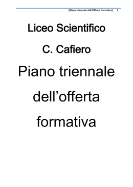 Piano triennale dell`offerta formativa