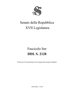 Senato della Repubblica XVII Legislatura Fascicolo Iter DDL S. 2128