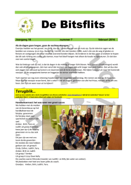 Bitsflits februari 2016 - Basisschool Het Speleon