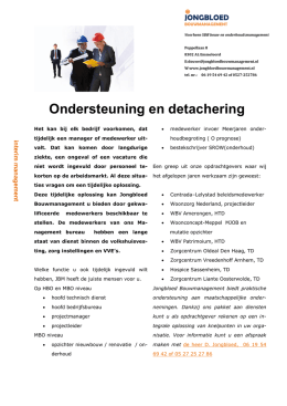 Brochure Ondersteuning detachering JBM 2016