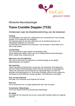 Trans Craniële Doppler (TCD) - VieCuri, Medisch Centrum voor