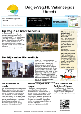 DagjeWeg.NL Vakantiegids Utrecht