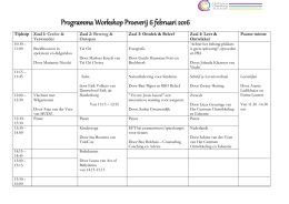 Programma Workshop Proeverij 6 februari 2016