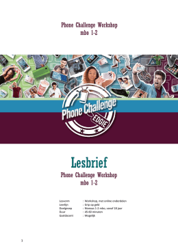 Lesbrief Phone Challenge niveau 1+2