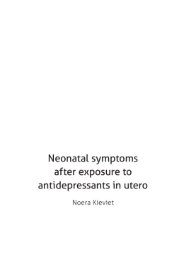Neonatal symptoms after exposure to - VU