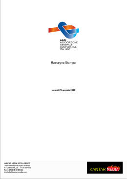 RASSEGNA STAMPA - Associazione Generale Cooperative Italiane