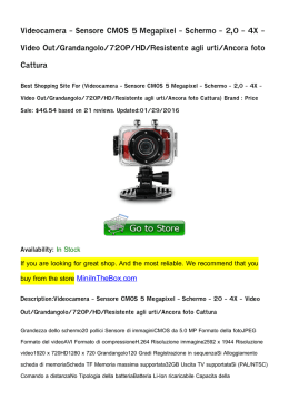 Videocamera - Sensore CMOS 5 Megapixel - Schermo - 2,0