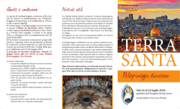 Pieghevole Terra Santa 2016