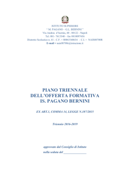 PIANO TRIENNALE DELL`OFFERTA