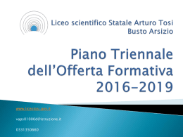 PTOF 2016-19 - Liceo Scientifico Statale "Arturo Tosi"