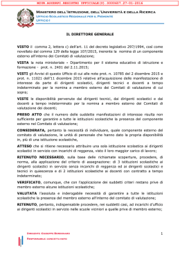 Prot n 607_27 gennaio 2016 - Ufficio Scolastico Regionale Piemonte