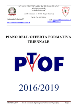 PIANO DELL`OFFERTA FORMATIVA TRIENNALE