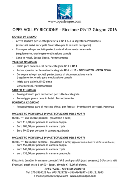 OPES VOLLEY RICCIONE - Riccione 09/12