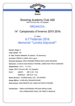 Esercizi - Shooting Academy Club