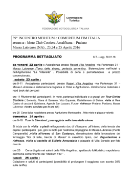 39° INCONTRO MERITUM e COMERITUM FIM ITALIA affidato al