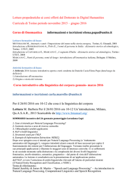 letture propedeutiche didattica- curricula Torino