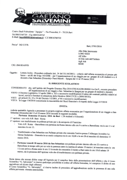 LETTERA INVITO VIAGGIO A SAN