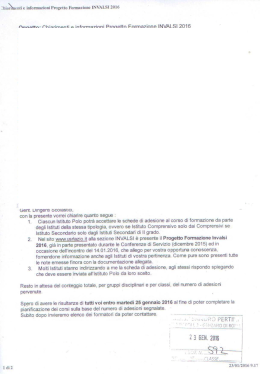 ."h&igrave;a&igrave;hrcnti e informazioni Progetto Formazione INVALSI 2016