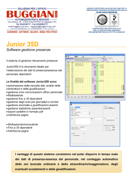Junior 35D Software gestione presenze