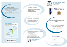 programma dell`evento - Societ&agrave; Mediterranea di Ortottica