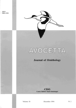 Journal of Ornithology - CISO-COI