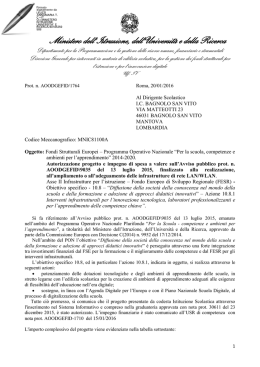 Lettera di autorizzazione - Istituto Comprensivo di Bagnolo San Vito