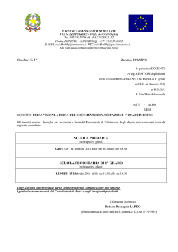 Firma Documento di Valutazione FEBBRAIO a.s. 2015