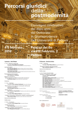 Percorsi giuridici della postmodernit&agrave;