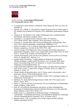 New monographs January 2016