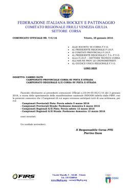 Carta intestata FIHP / FVG - FIHP, Comitato Regionale Friuli