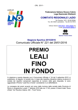 Leali fino in fondo